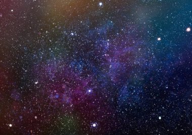 Yüksek çözünürlüklü yıldız alanı. Yıldızlı uzay arka plan dokusu. Renkli Yıldızlı Gece Gökyüzü Dış Uzay arkaplanı