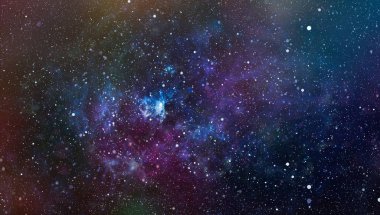 Yüksek çözünürlüklü yıldız alanı. Yıldızlı uzay arka plan dokusu. Renkli Yıldızlı Gece Gökyüzü Dış Uzay arkaplanı