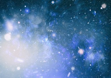 Soyutlama alanı arka plan tasarımı için. Mistik ışık. Renkli yıldızlı gece gökyüzü uzay arka plan