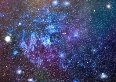 Yüksek çözünürlüklü yıldız alanı. Yıldızlı uzay arka plan dokusu. Renkli Yıldızlı Gece Gökyüzü Dış Uzay arkaplanı