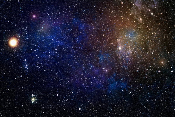 Abstraction space background for design. Mystical light .Colorful Starry Night Sky Outer Space background