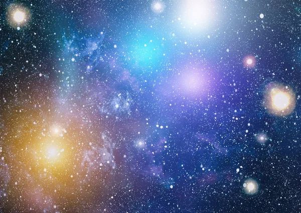 Abstraction Space Background Design Mystical Light Colorful Starry Night Sky — Stock Photo, Image