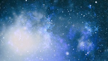 Soyutlama alanı arka plan tasarımı için. Mistik ışık. Renkli yıldızlı gece gökyüzü uzay arka plan
