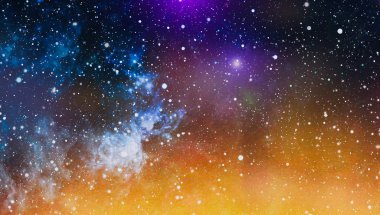 Derin uzay. Yüksek çözünürlüklü yıldız alanı. Yıldızlı uzay arka plan dokusu. Renkli Yıldızlı Gece Gökyüzü Dış Uzay arkaplanı