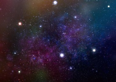 Yüksek çözünürlüklü yıldız alanı. Yıldızlı uzay arka plan dokusu. Renkli Yıldızlı Gece Gökyüzü Dış Uzay arkaplanı