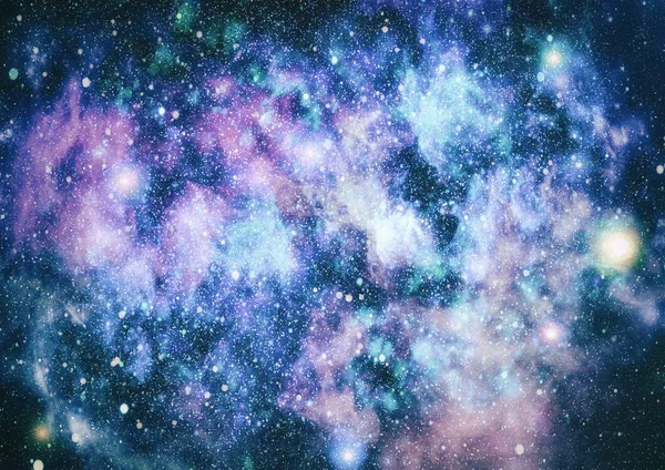 抽象空间背景的设计 神秘的光 五颜六色的星夜天空外层空间背景 — 图库照片