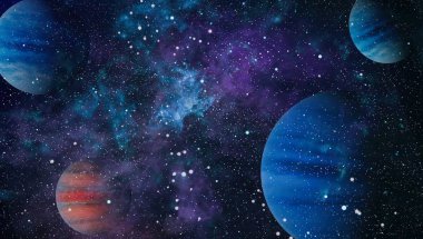 birçok ışık yılı uzakta dünya derin uzayda yıldız alanı. Bu görüntü nasa tarafından döşenmiş unsurları