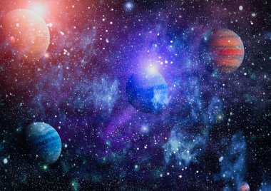 birçok ışık yılı uzakta dünya derin uzayda yıldız alanı. Bu görüntü nasa tarafından döşenmiş unsurları