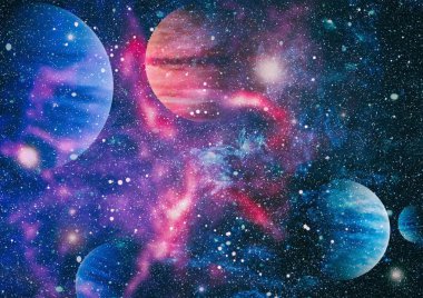 birçok ışık yılı uzakta dünya derin uzayda yıldız alanı. Bu görüntü nasa tarafından döşenmiş unsurları