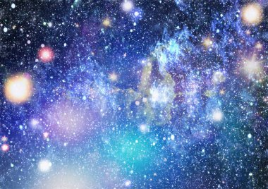 Uzaydaki gezegenler, yıldızlar ve galaksiler uzay keşiflerinin güzelliğini gösteriyor. NASA tarafından döşenmiş elementler