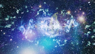 birçok ışık yılı uzakta dünya derin uzayda yıldız alanı. Bu görüntü nasa tarafından döşenmiş unsurları