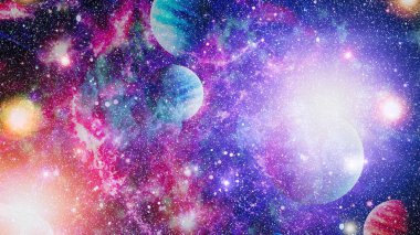 birçok ışık yılı uzakta dünya derin uzayda yıldız alanı. Bu görüntü nasa tarafından döşenmiş unsurları