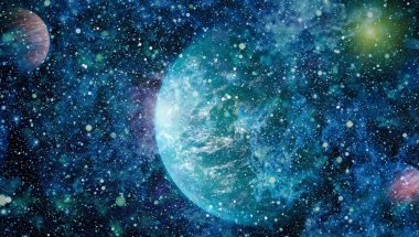 Patlama süpernovası. Parlak Yıldız Nebulası. Uzak galaksi. Soyut görüntü. Bu görüntünün elementleri NASA tarafından desteklenmektedir.