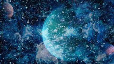 Patlama süpernovası. Parlak Yıldız Nebulası. Uzak galaksi. Soyut görüntü. Bu görüntünün elementleri NASA tarafından desteklenmektedir.