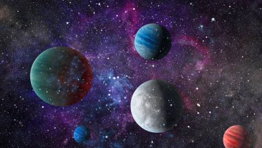 Patlama süpernovası. Parlak Yıldız Nebulası. Uzak galaksi. Soyut görüntü. Bu görüntünün elementleri NASA tarafından desteklenmektedir.