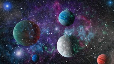 Patlama süpernovası. Parlak Yıldız Nebulası. Uzak galaksi. Soyut görüntü. Bu görüntünün elementleri NASA tarafından desteklenmektedir.