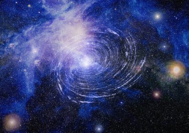 Patlama süpernovası. Parlak Yıldız Nebulası. Uzak galaksi. Soyut görüntü. Bu görüntünün elementleri NASA tarafından desteklenmektedir.