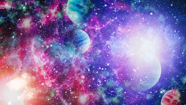 Зоряне Поле Глибокому Космосі Багато Світлових Років Від Землі Елементи — стокове фото