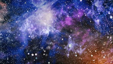 Patlama süpernovası. Parlak Yıldız Nebulası. Uzak galaksi. Soyut görüntü. Bu görüntünün elementleri NASA tarafından desteklenmektedir.