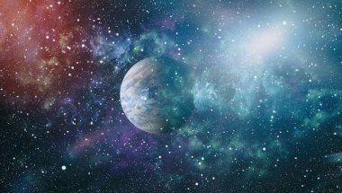 Patlama süpernovası. Parlak Yıldız Nebulası. Uzak galaksi. Soyut görüntü. Bu görüntünün elementleri NASA tarafından desteklenmektedir.