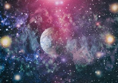 Patlama süpernovası. Parlak Yıldız Nebulası. Uzak galaksi. Soyut görüntü. Bu görüntünün elementleri NASA tarafından desteklenmektedir.