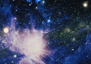 Patlama süpernovası. Parlak Yıldız Nebulası. Uzak galaksi. Soyut görüntü. Bu görüntünün elementleri NASA tarafından desteklenmektedir.