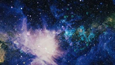 Patlama süpernovası. Parlak Yıldız Nebulası. Uzak galaksi. Soyut görüntü. Bu görüntünün elementleri NASA tarafından desteklenmektedir.