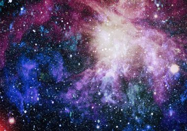 Patlama süpernovası. Parlak Yıldız Nebulası. Uzak galaksi. Soyut görüntü. Bu görüntünün elementleri NASA tarafından desteklenmektedir.