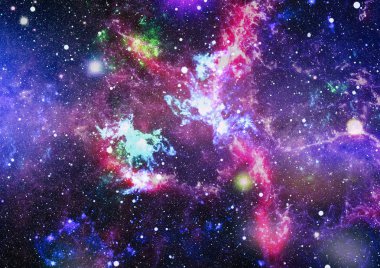 Patlama süpernovası. Parlak Yıldız Nebulası. Uzak galaksi. Soyut görüntü. Bu görüntünün elementleri NASA tarafından desteklenmektedir.