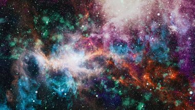 Patlama süpernovası. Parlak Yıldız Nebulası. Uzak galaksi. Soyut görüntü. Bu görüntünün elementleri NASA tarafından desteklenmektedir.