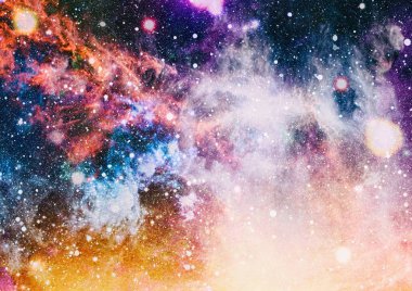 Patlama süpernovası. Parlak Yıldız Nebulası. Uzak galaksi. Soyut görüntü. Bu görüntünün elementleri NASA tarafından desteklenmektedir.