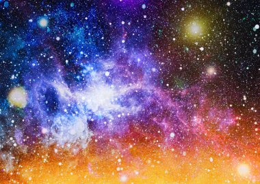 Patlama süpernovası. Parlak Yıldız Nebulası. Uzak galaksi. Soyut görüntü. Bu görüntünün elementleri NASA tarafından desteklenmektedir.