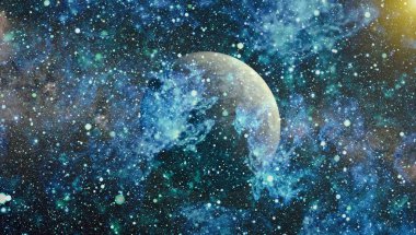 Patlama süpernovası. Parlak Yıldız Nebulası. Uzak galaksi. Soyut görüntü. Bu görüntünün elementleri NASA tarafından desteklenmektedir.