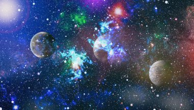 Patlama süpernovası. Parlak Yıldız Nebulası. Uzak galaksi. Soyut görüntü. Bu görüntünün elementleri NASA tarafından desteklenmektedir.