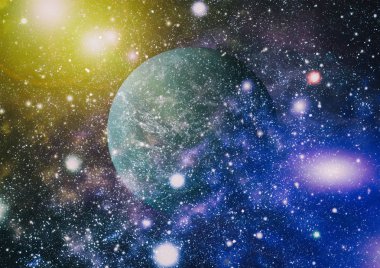 Patlama süpernovası. Parlak Yıldız Nebulası. Uzak galaksi. Soyut görüntü. Bu görüntünün elementleri NASA tarafından desteklenmektedir.