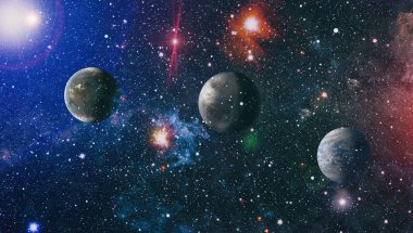 Patlama süpernovası. Parlak Yıldız Nebulası. Uzak galaksi. Soyut görüntü. Bu görüntünün elementleri NASA tarafından desteklenmektedir.