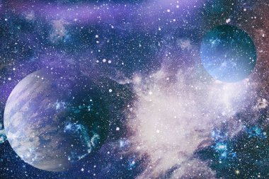 Patlama süpernovası. Parlak Yıldız Nebulası. Uzak galaksi. Soyut görüntü. Bu görüntünün elementleri NASA tarafından desteklenmektedir.