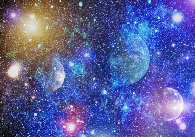 Patlama süpernovası. Parlak Yıldız Nebulası. Uzak galaksi. Soyut görüntü. Bu görüntünün elementleri NASA tarafından desteklenmektedir.