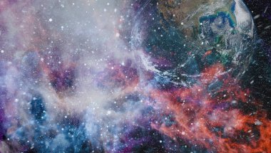 Derin uzay. Yüksek çözünürlüklü yıldız alanı arka plan 