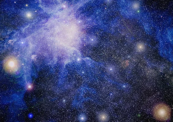 Explosion Supernova Bright Star Nebula Distant Galaxy Abstract Image Elements — Stock Photo, Image