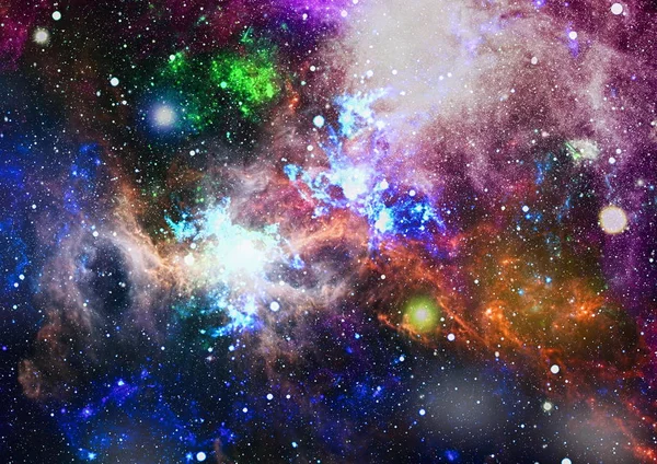 The explosion supernova. Bright Star Nebula. Distant galaxy. Abstract image. Elements of this image furnished by NASA.