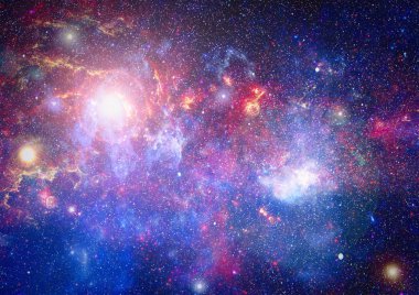 birçok ışık yılı uzakta dünya derin uzayda yıldız alanı. Bu görüntü nasa tarafından döşenmiş unsurları