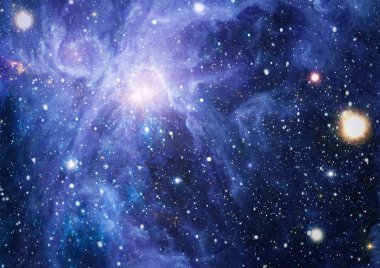 Güzel bulutsu, yıldızlar ve galaksiler. Nasa tarafından döşenmiş bu görüntü unsurları.