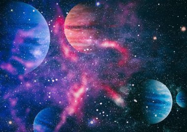 birçok ışık yılı uzakta dünya derin uzayda yıldız alanı. Bu görüntü nasa tarafından döşenmiş unsurları