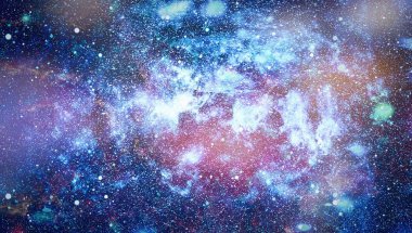 Nebula ve galaksiler uzayda. Bu görüntünün elementleri NASA tarafından desteklenmektedir.