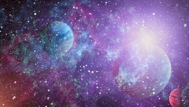 birçok ışık yılı uzakta dünya derin uzayda yıldız alanı. Bu görüntü nasa tarafından döşenmiş unsurları