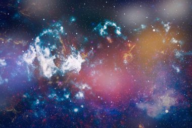 Güzel bulutsu, yıldızlar ve galaksiler. Nasa tarafından döşenmiş bu görüntü unsurları.