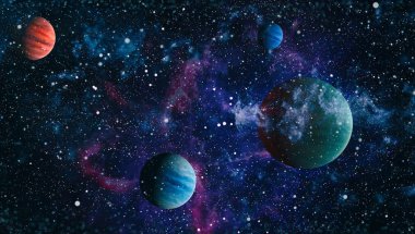 birçok ışık yılı uzakta dünya derin uzayda yıldız alanı. Bu görüntü nasa tarafından döşenmiş unsurları