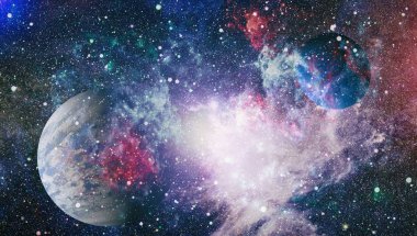 Yüksek çözünürlüklü yıldız alanı. Yıldızlı uzay arka plan dokusu. Renkli Yıldızlı Gece Gökyüzü Dış Uzay arkaplanı