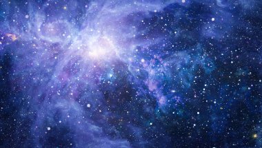 Nebula ve galaksiler uzayda. Bu görüntünün elementleri NASA tarafından desteklenmektedir.